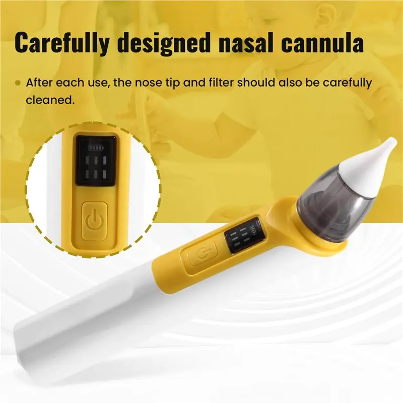 شفاط الأنف الكهربائي للأطفال، شفاط الأنف الكهربائي القابل لإعادة الشحن، منظف أنف الطفل منخفض الضوضاء