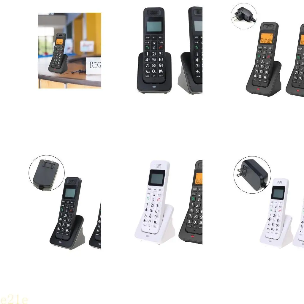 E21E 2Piece Cordless Telephone Set for Remote Workers and Families with Expandable DECT Compatibility D1018D Home Phone
