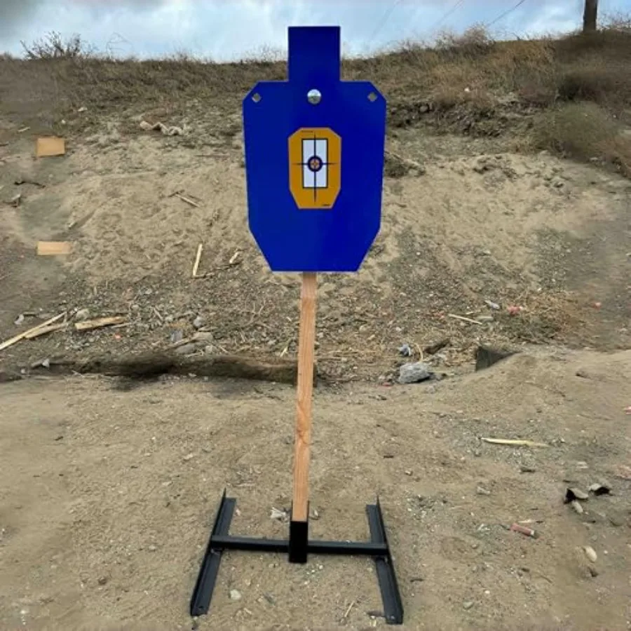 نظام حامل الهدف الفولاذي AR500 بسمك 1/2 بوصة لأهداف إطلاق الجذع مقاس 12 × 20 مع مجموعة قاعدة متينة 2 × 4 مثالية لـ O #5
