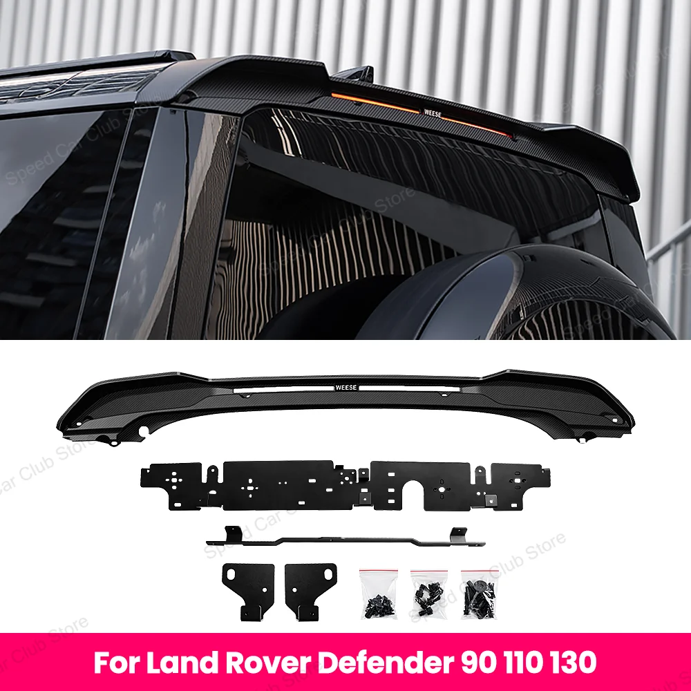 WEESE Carbon Fiber Rear Wing Kit for Land Rover Defender 90 110 130 SUV Aerodynamic Add-Ons