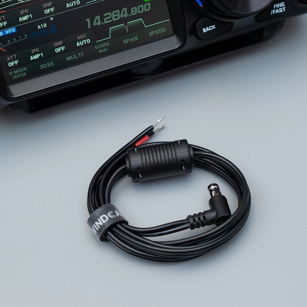 Kabel zasilający WINDCAMP FTX-1F DC z rdzeniem ferrytowym, przewód miedziany wielożyłowy AWG18, długość 90 cm, czarny — zdjęcie produktu 7