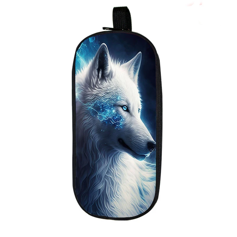 Borsa per penna animale Cosmic Wolf borsa per matite 3D astuccio per matite per bambini scatola per trucco borsa per cancelleria forniture scolastiche custodie per cosmetici di alta qualità