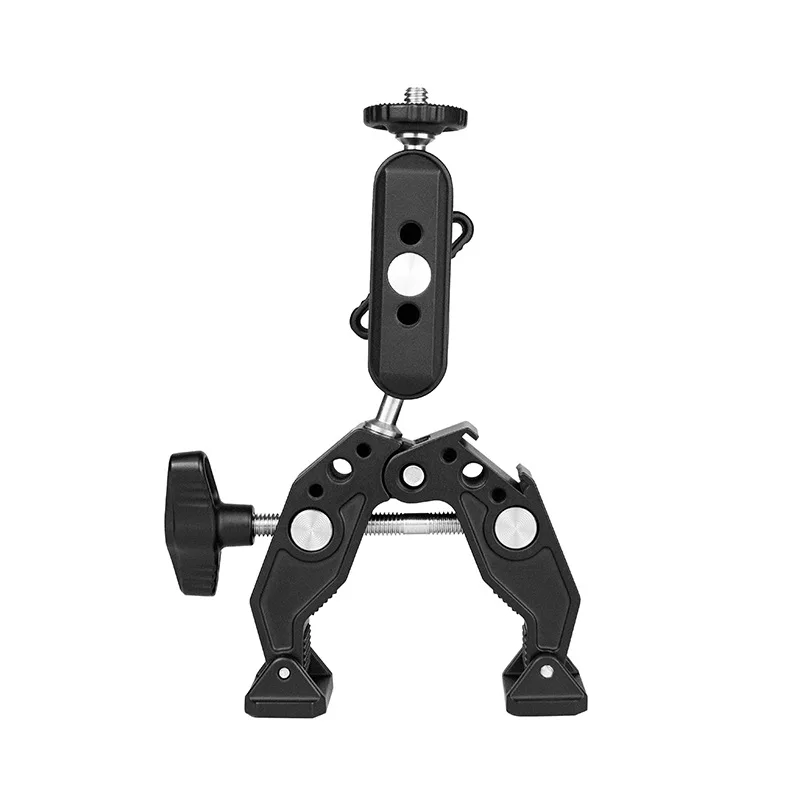 Super Clamp Camera Clamp Mount Monitor 360° Ballhead Magic Arm Adapter with1/4"-20 3/8" for Canon Nikon DSLR Camera/Gopro/Lights