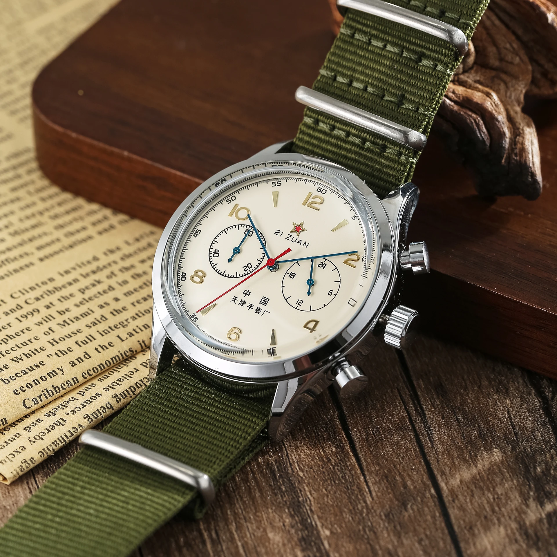 

1963 Watch 1963 Pilot's Model Watch 42mm Water-resistant Fashion Classic Retro Quartz Chronograph Watch