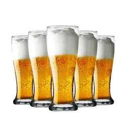 2PCS Wheat Beer Cup  Weizen Glass Personality Craft Beer Mugs Crystal Cup Juice Tumbler Drinkware Home Bar Supplies