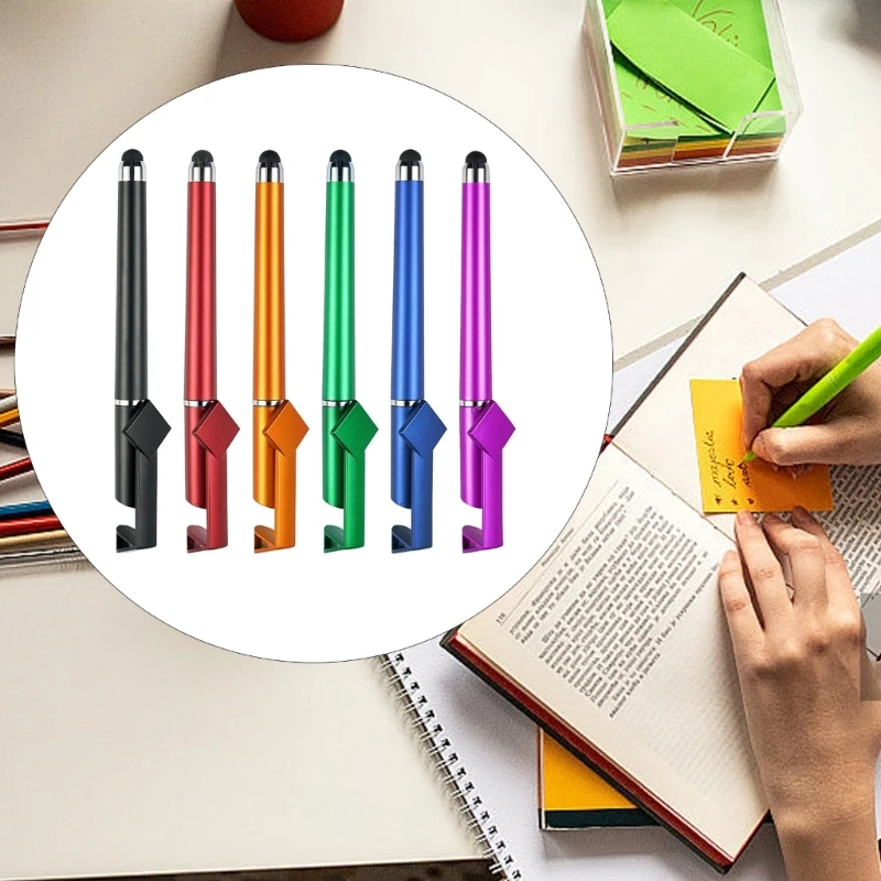 12PCS 3 in 1 Touching Screen Stylus Pen with Ballpoint Pen Phone Stand, Tablet Pen Stylus Pen Ballpoint Pen Phone Stand