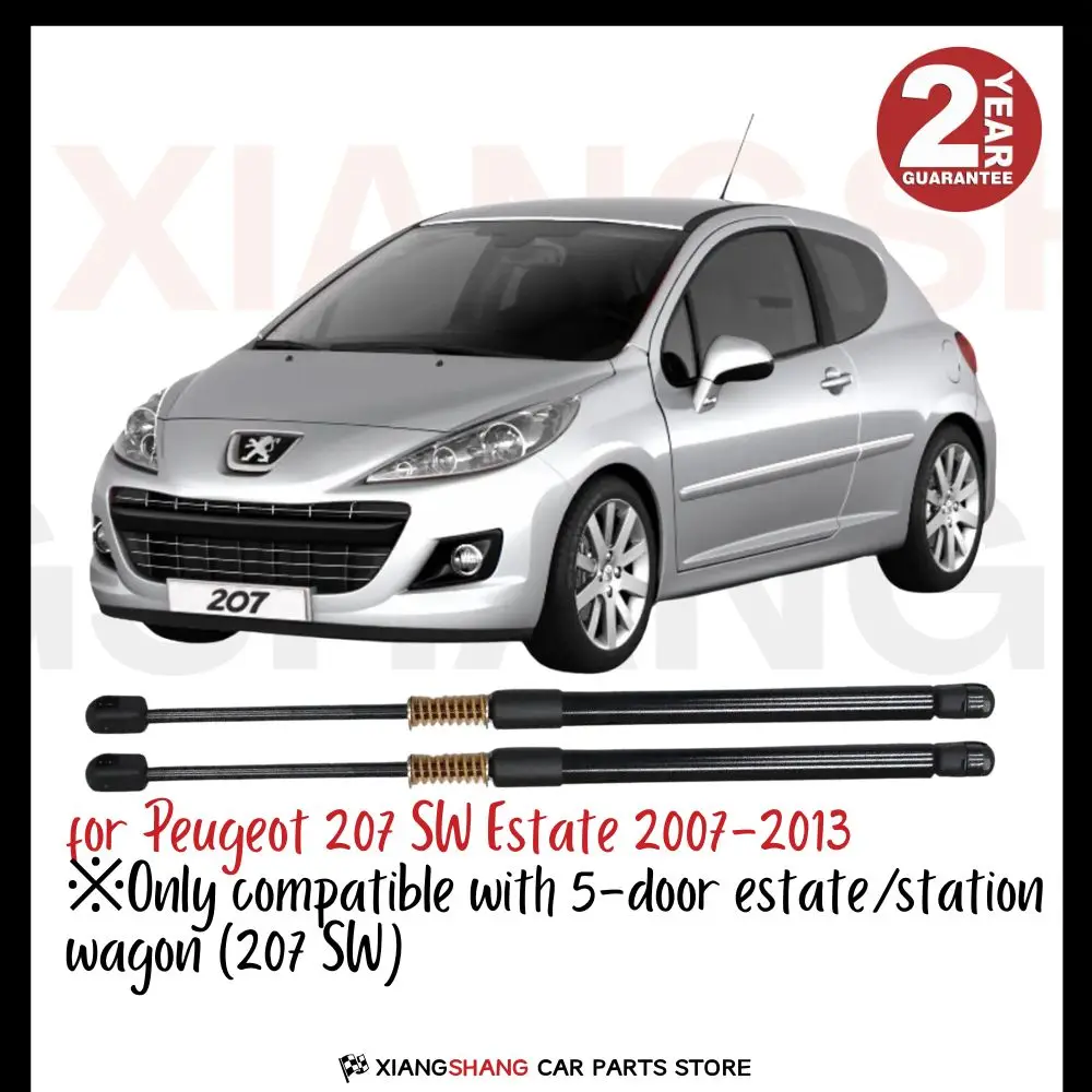 

2pcs Rear Damper for Peugeot 207 SW Estate 2007-2013 WITH SPRING Trunk Boot Gas Charged Gas Struts