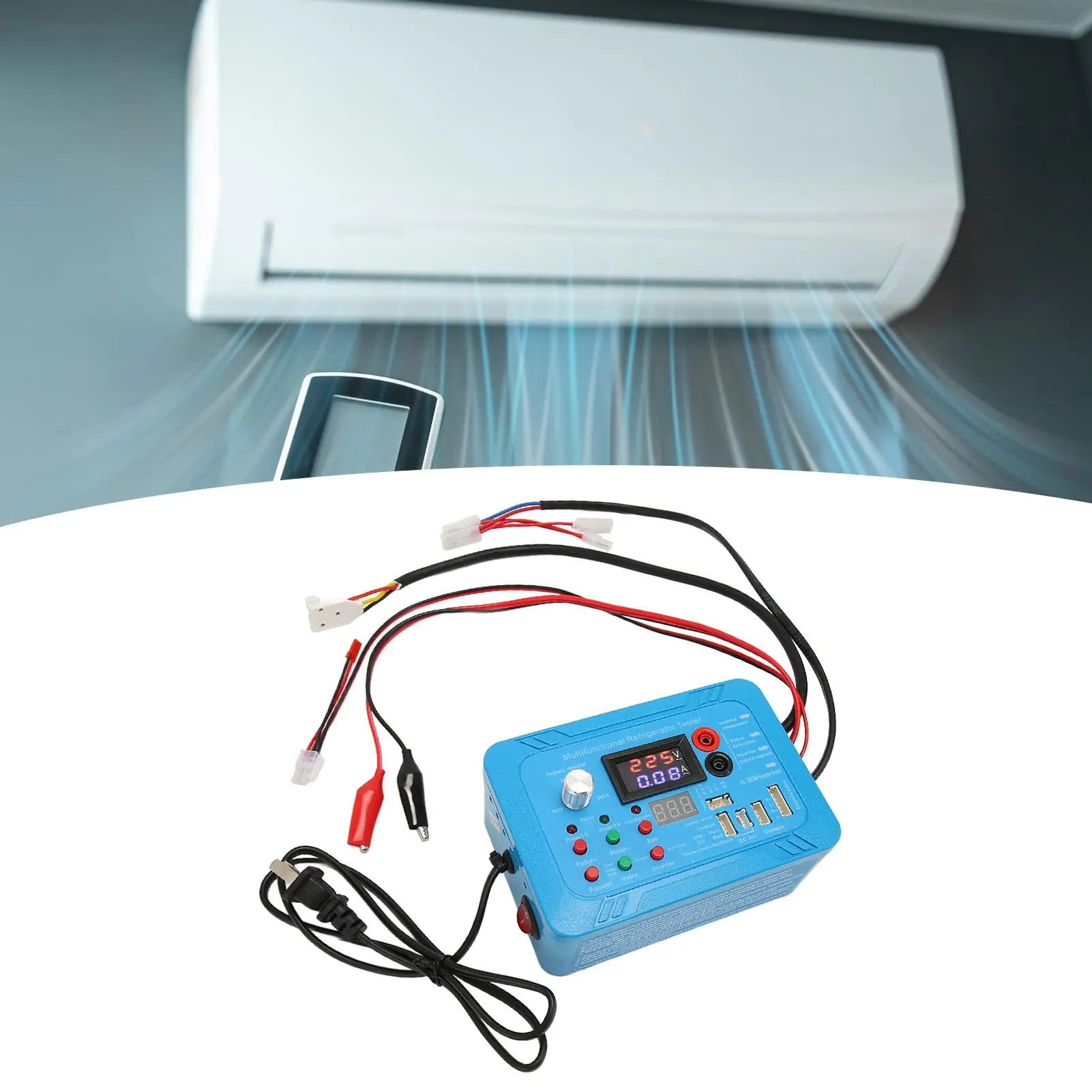 

Inverter Refrigerator Testing Instrument Tester, Variable Frequency Board Testing Instrument Solenoid Valve Repair Tool