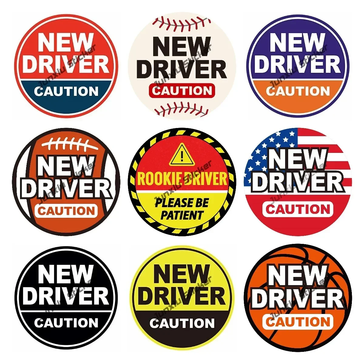 

Caution New Driver Sticker Student Drivers Decal Accessories Safety Sign Rookie Please Be Patient and Wait Camper Truck Bumper