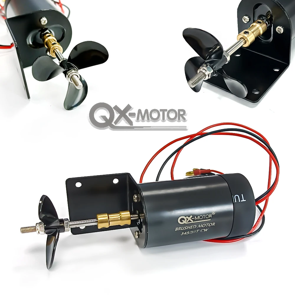Motor de cepillo 545/50T CW CCW 7,4 V- 14,8 V QX-MOTOR hélice subacuática para no tripulado/enrollado/barco de pato con Control remoto