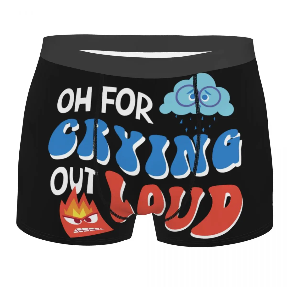 Custom Inside Out Crying Out Loud Underwear Men Breathable Boxer Briefs Shorts Panties Soft Underpants For Male