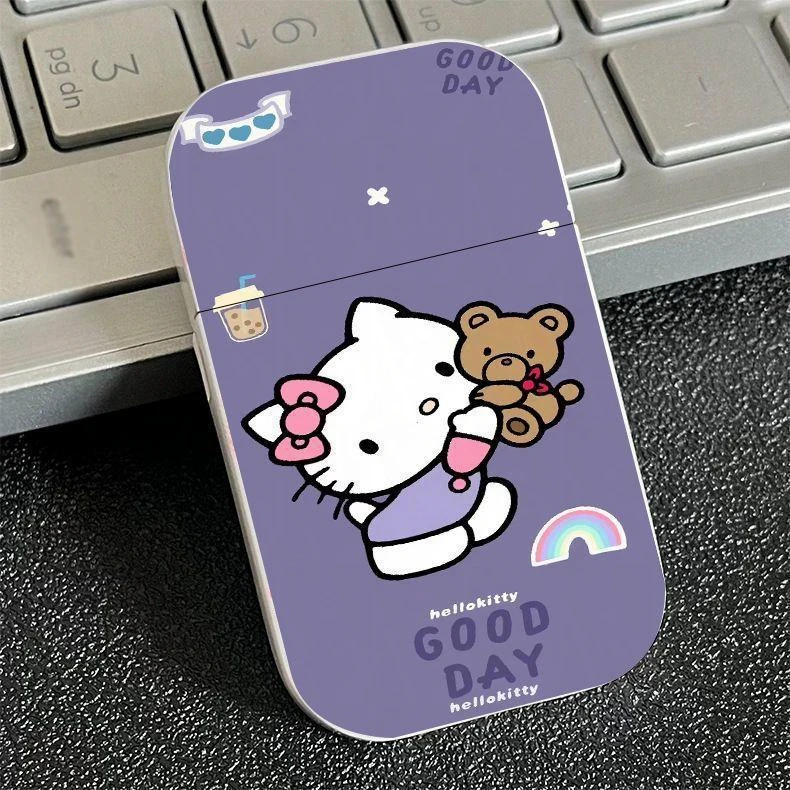 

2024 Hello Kitty Cartoon Lighter Windproof Grinding Wheel Hello Kitty Cute Powder Cartoon Cute Boyfriend Flip Cigarette Lighter