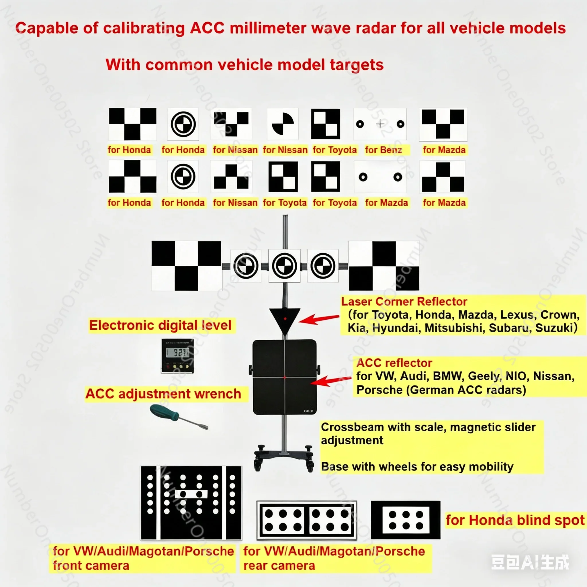 Universal ADAS Calibration Tool All-Model ACC mmWave Radar and Front Camera Cali