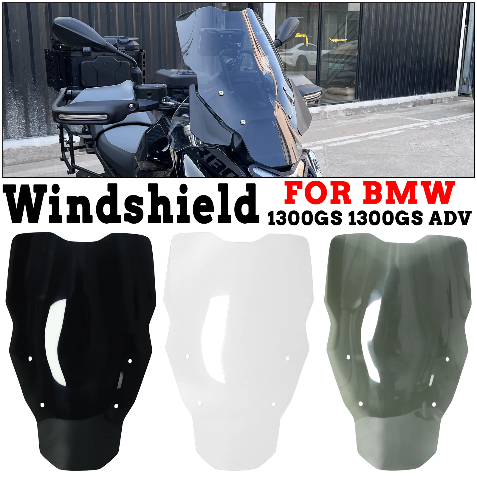 

R1300GS Elevate Windshield For BMW R1300GS R1300GS Adventure Moto Front Windscreen Wind Deflectors Windshield Fairing 2023-2025