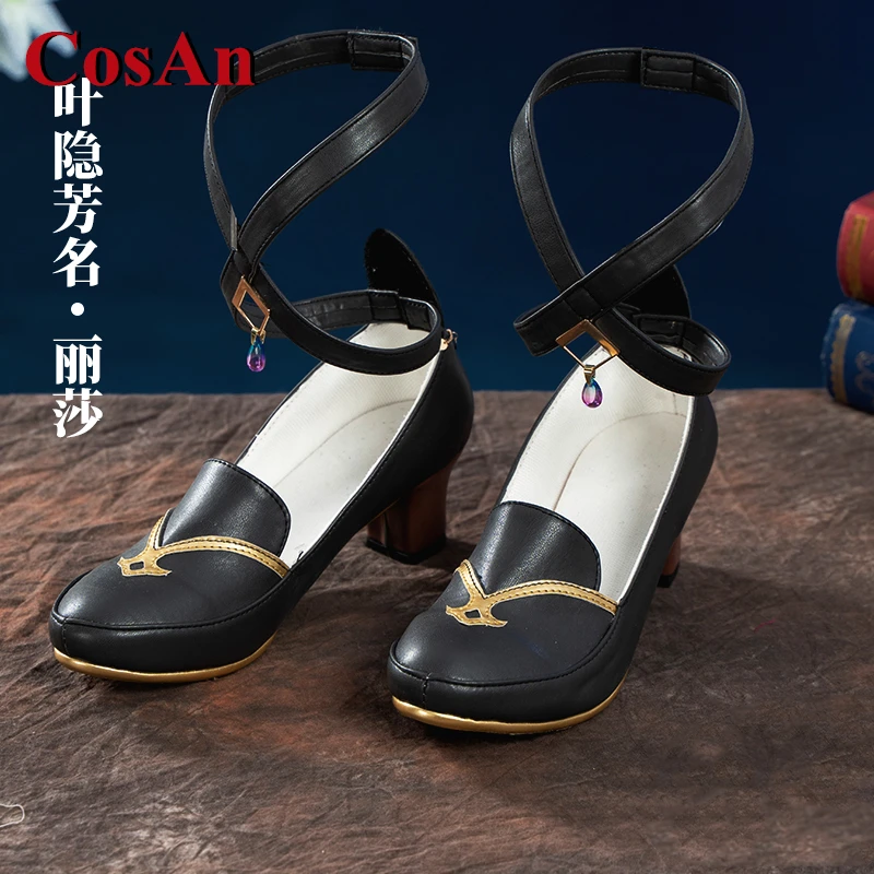 

CosAn Game Genshin Impact Lisa Shoes Cosplay Universal High Heels Role Play Used Accessories