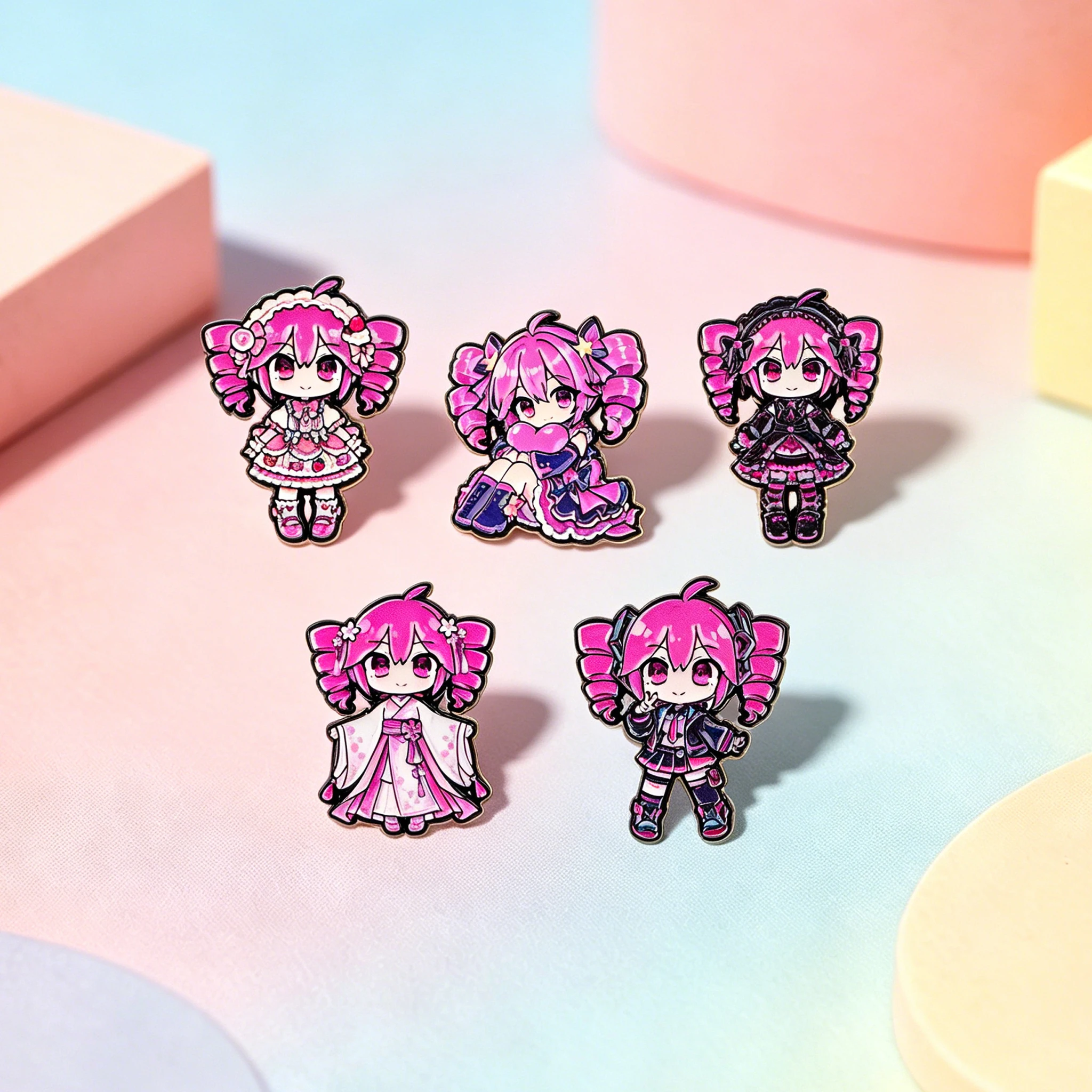

Cute Anime Girls Enamel Pin Anime Character Brooches For Lapel Pins Badge on Backpack Clothing Accessories Fashion Jewelry Gifts
