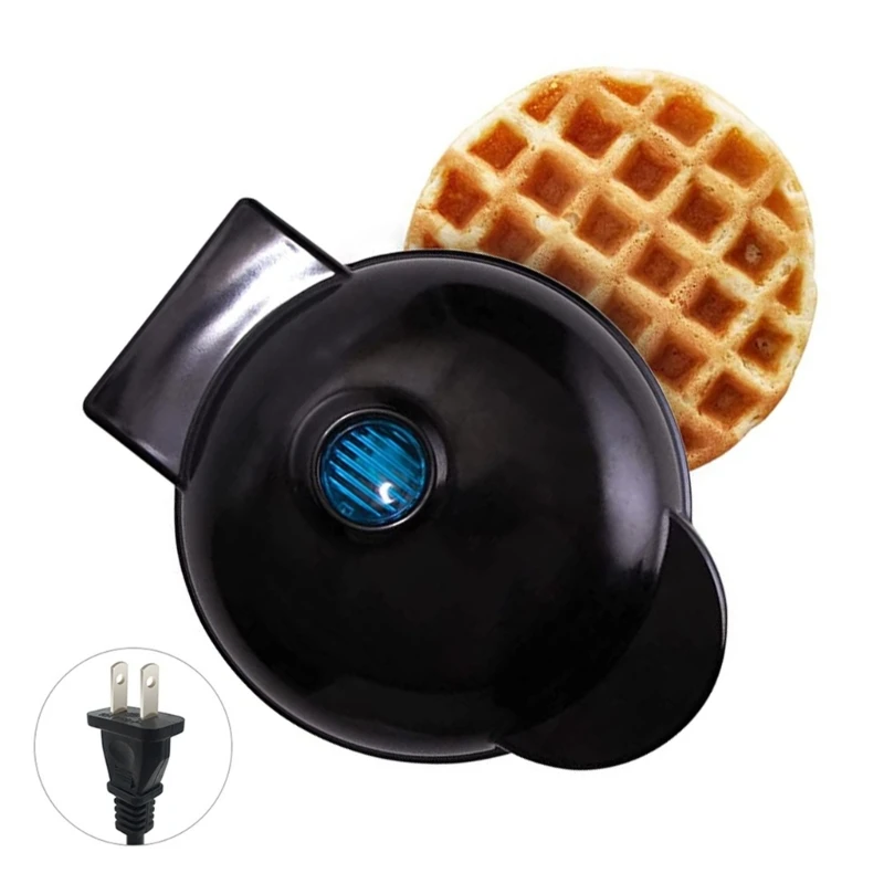 KX4B NonStick Mini Waffles Maker Small Waffles Bakings Pans NonStick Waffles Iron Portable Pancake Maker Machine Bakewares