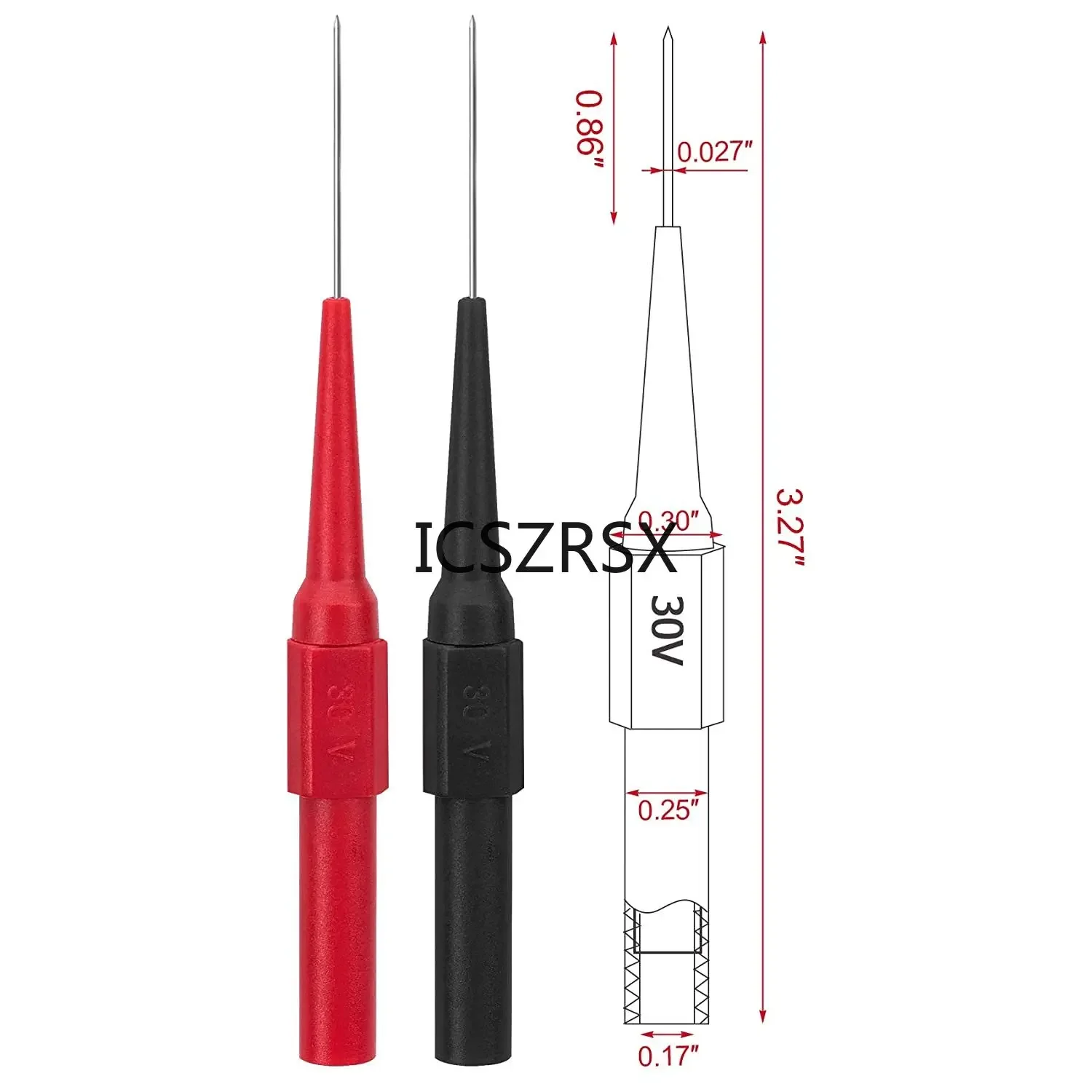 30V Diagnostic Tools Multimeter Test Lead Extention Back Piercing Needle Tip Probes Autotools Automotive Auto Kit Machine