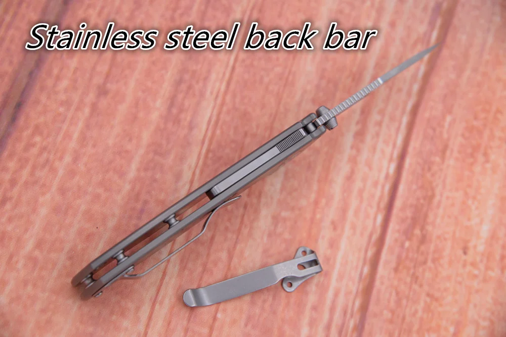 JUFULE Newest Big Ad20 Shark Ceramic Bearing Titanium Handle Mark 3V Logo Camping EDC Tool Kitchen Dinner Hike Utility Knife view 3