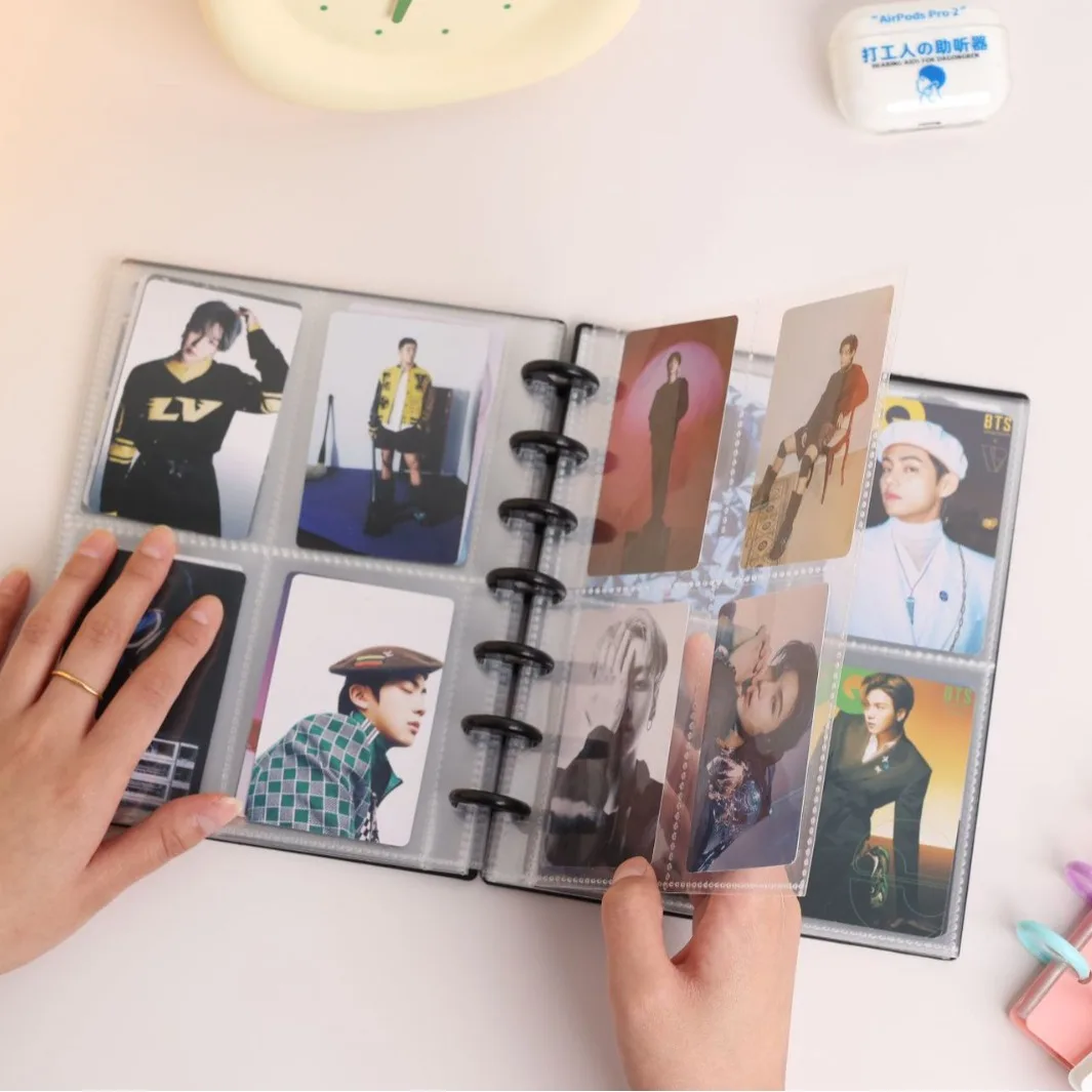 3 بوصة Photocard Binder INS ألبوم صور K-pop Idol جمع كتاب 160 جيوب ألبوم بطاقة الصور جمع كتاب بطاقة ألبومات الصور