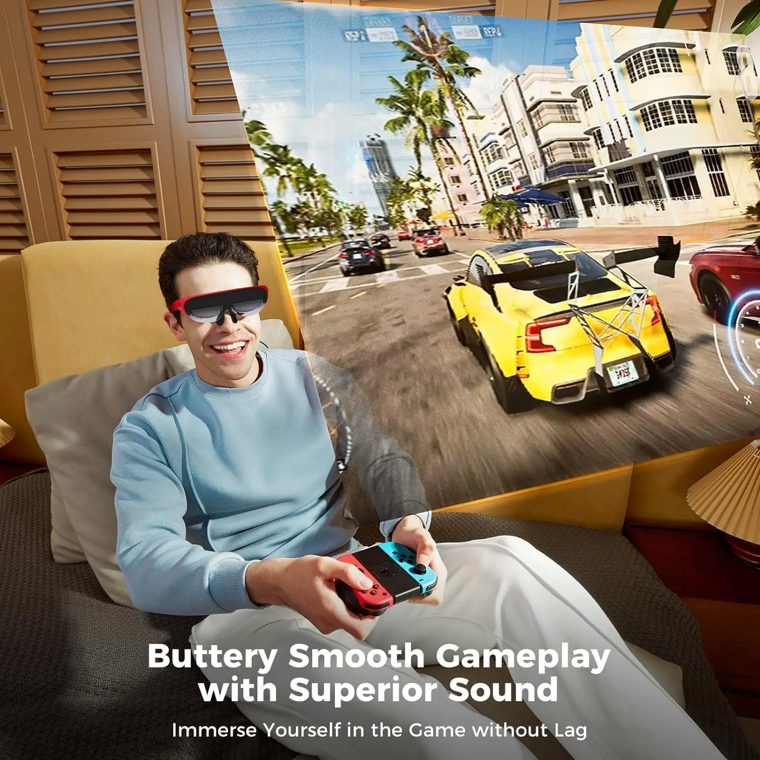 Rokid Air 3D ARแว่นตาพับVRสมาร์ทแว่นตา 120 นิ้วหน้าจอ 1080P OLED Dual Displayเกมหน้าแรกดูอุปกรณ์