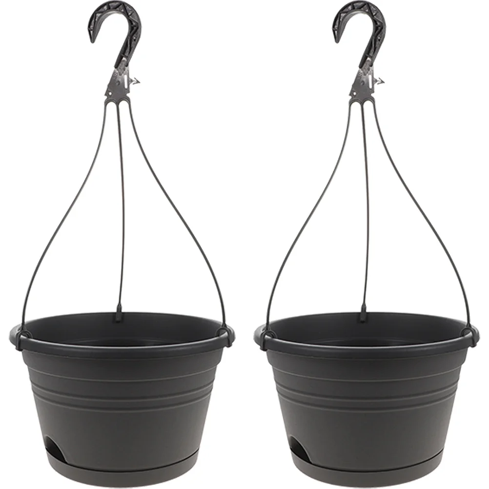 

2 Pcs Hanging Plant Hook Balcony Guardrail Orchid Basin Planter Flower Pot Outdoor