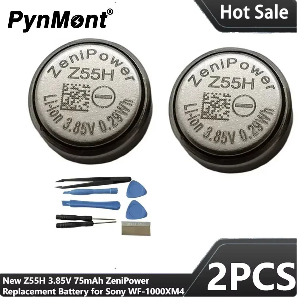 

2PCS ZeniPower Z55H 3.85V 75mAh Replacement CP1254 1254 Headset Battery Set for Sony WF-1000XM4 XM4 Bluetooth Repair Parts