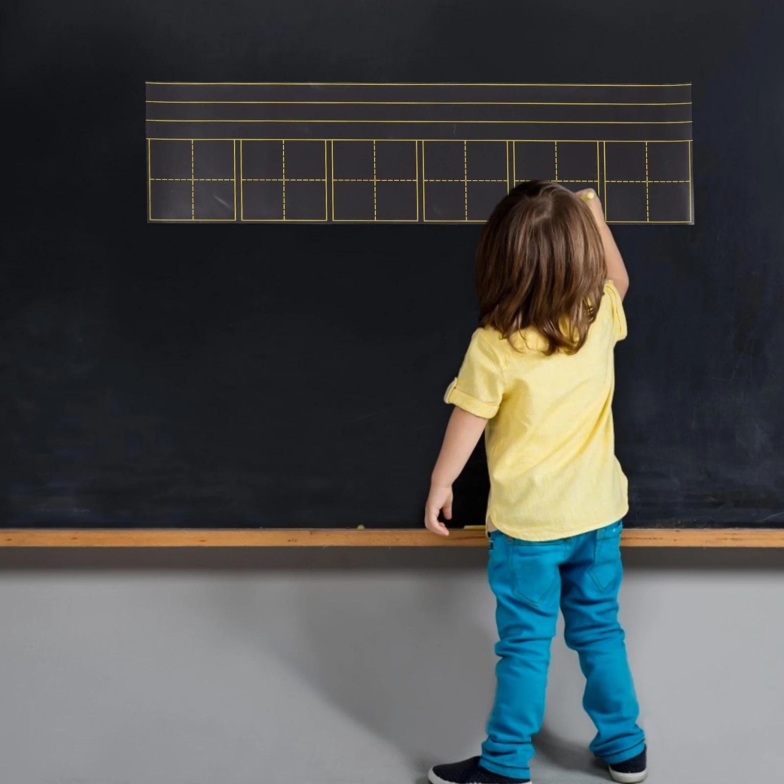 

2 Pcs Magnetic Lyrics Drawing Pad Chalks for Children Erasable Blackboard Sticker Classroom Supplies Rubber