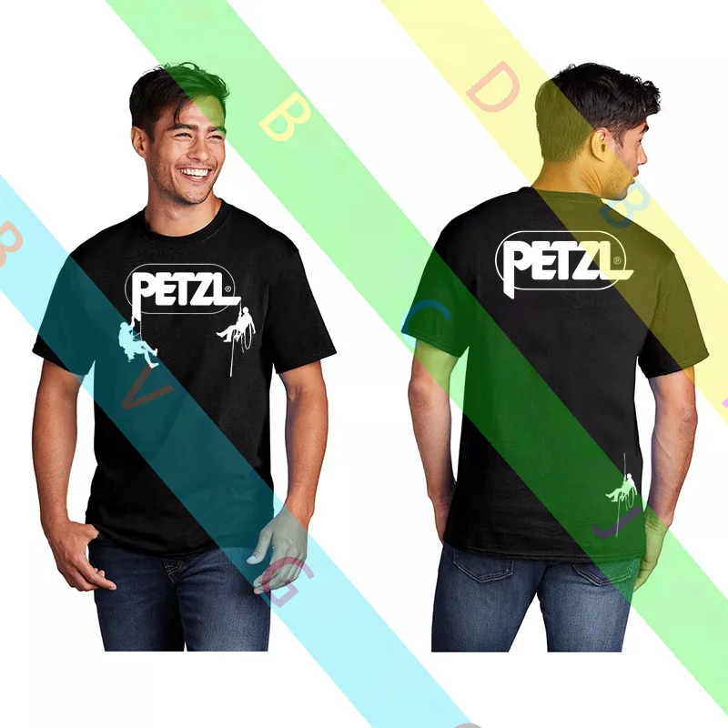 

Summer Casual T Shirt PETZL Life Wall Climbing Hiking and Trail Running Camping Drifit T-shirt Comfortable Streetwear