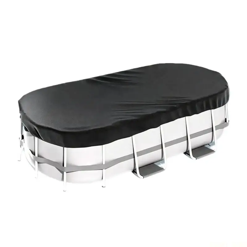 U2JB Drawstring Pool Cover for Above Ground Pools, Water-Resistant Fabric for Backyard Debris Control Between Pool Breaks