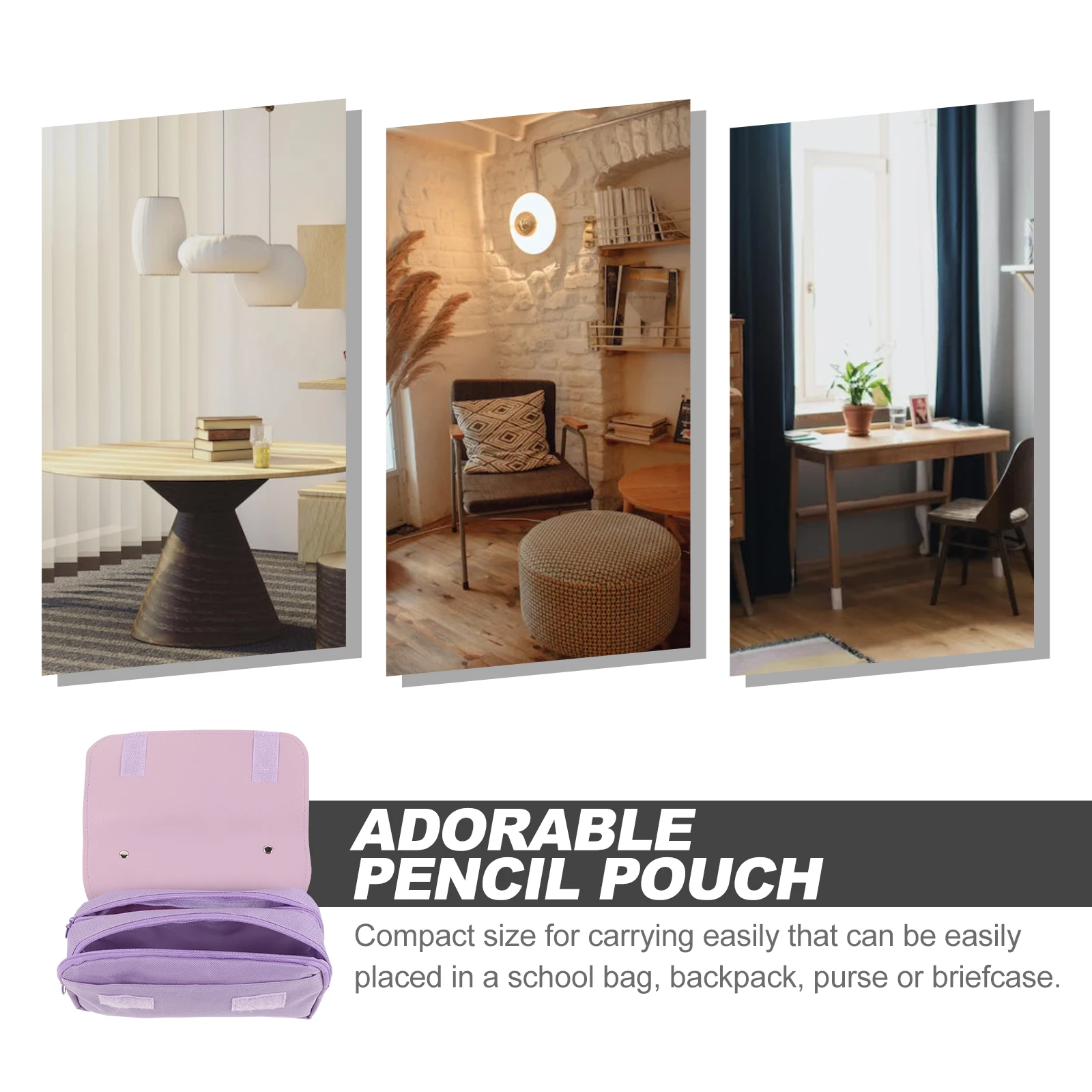 

Adorable Pencil Pouch Portable Multi-Use Pencil Case with Handle Cartoon Stress Relief Design Large Zipper Pen Bag for School