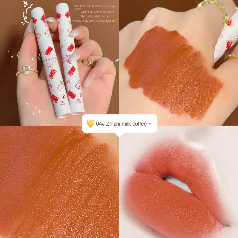 เซ็กซี่ Long Lasting Matte Lip Gloss กันน้ําง่ายสีลิปกลอส Lip Glaz