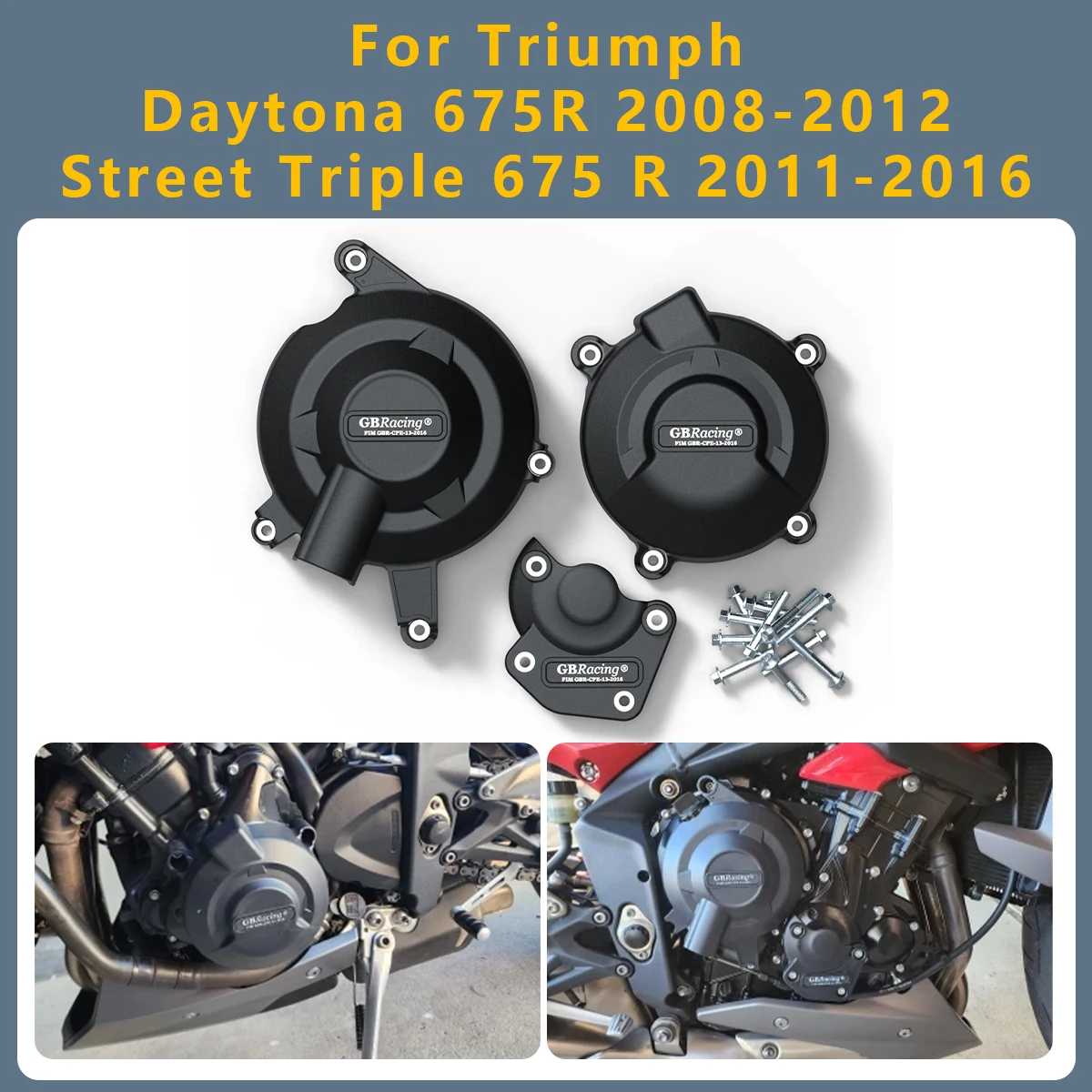 

Motorcycles Engine cover Protection For Triumph Daytona 675R 2011-2012 Street Triple R 2011-2016 Engine Covers Protector