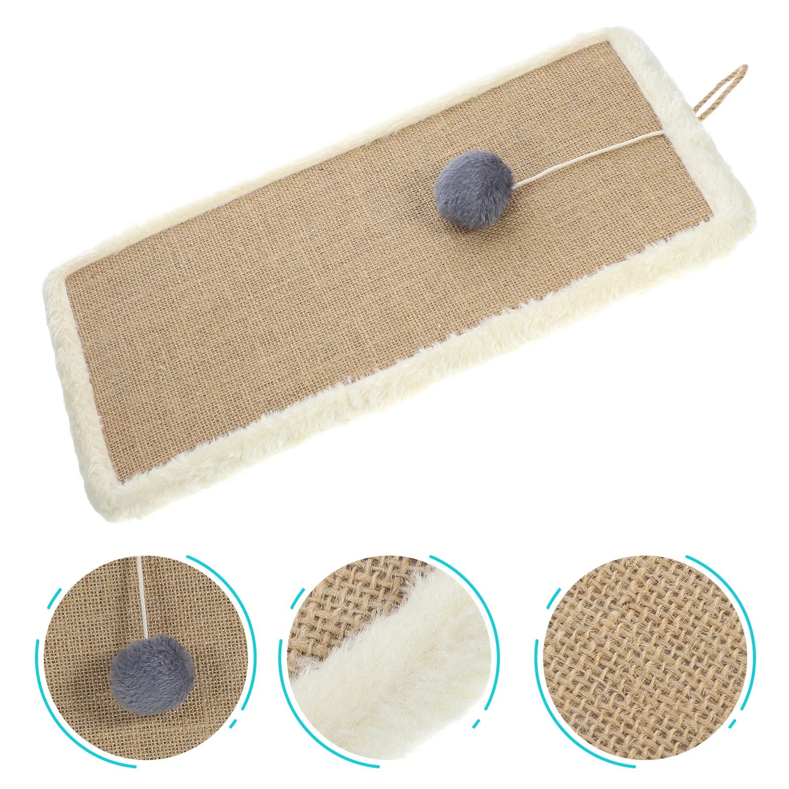 

Cat Scratch Pad Natural Sisal Cat Scratching Board for Indoor Cats Wear-Resistant Floor Scratch Mat Reusable Kitten Scratcher