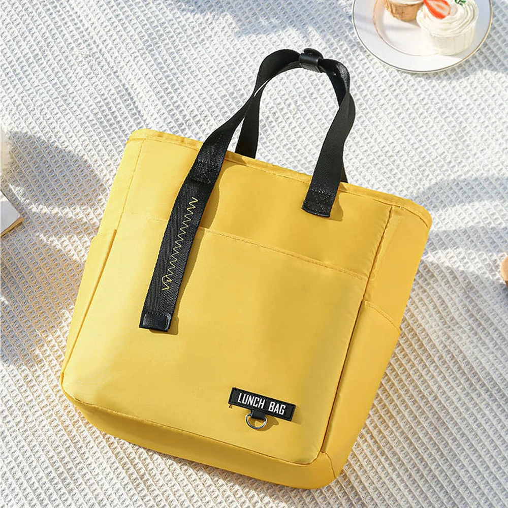 حقيبة غداء محمولة خفيفة الوزن ذات سعة كبيرة وحامل طعام معزول وحقيبة غداء بسحاب وحقيبة تبريد للاستخدام اليومي في الهواء الطلق