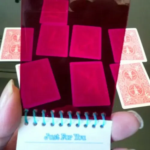 Mental Pad (ดาดฟ้าการ์ดสีแดง + เติม) Mentalism Magic Tricks ภาพลวงตาสนุก Close up Magic ทํานายเลือกการ์ด Gimmick นักมายากล