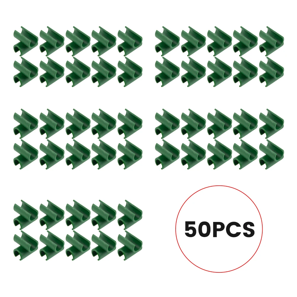 Plant Buckle 50pcs Connectors Fixed Garden Poles For 8mm Diameter Stakes For Orchards For Tomatoes Fruits Plant