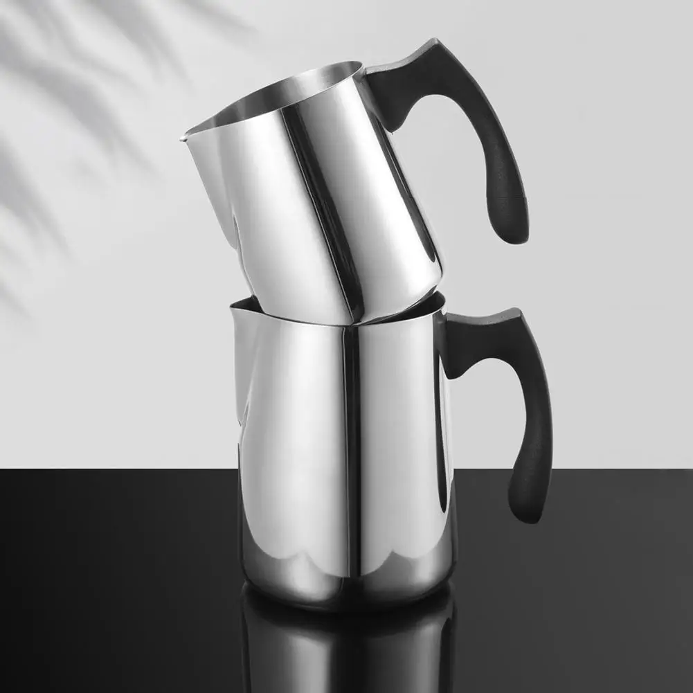 600/1000ml Coffee Latte Art Cup Milk Jug Olecranon Spout Stainless Steel Anti-scald Jug Pot Coffeeware