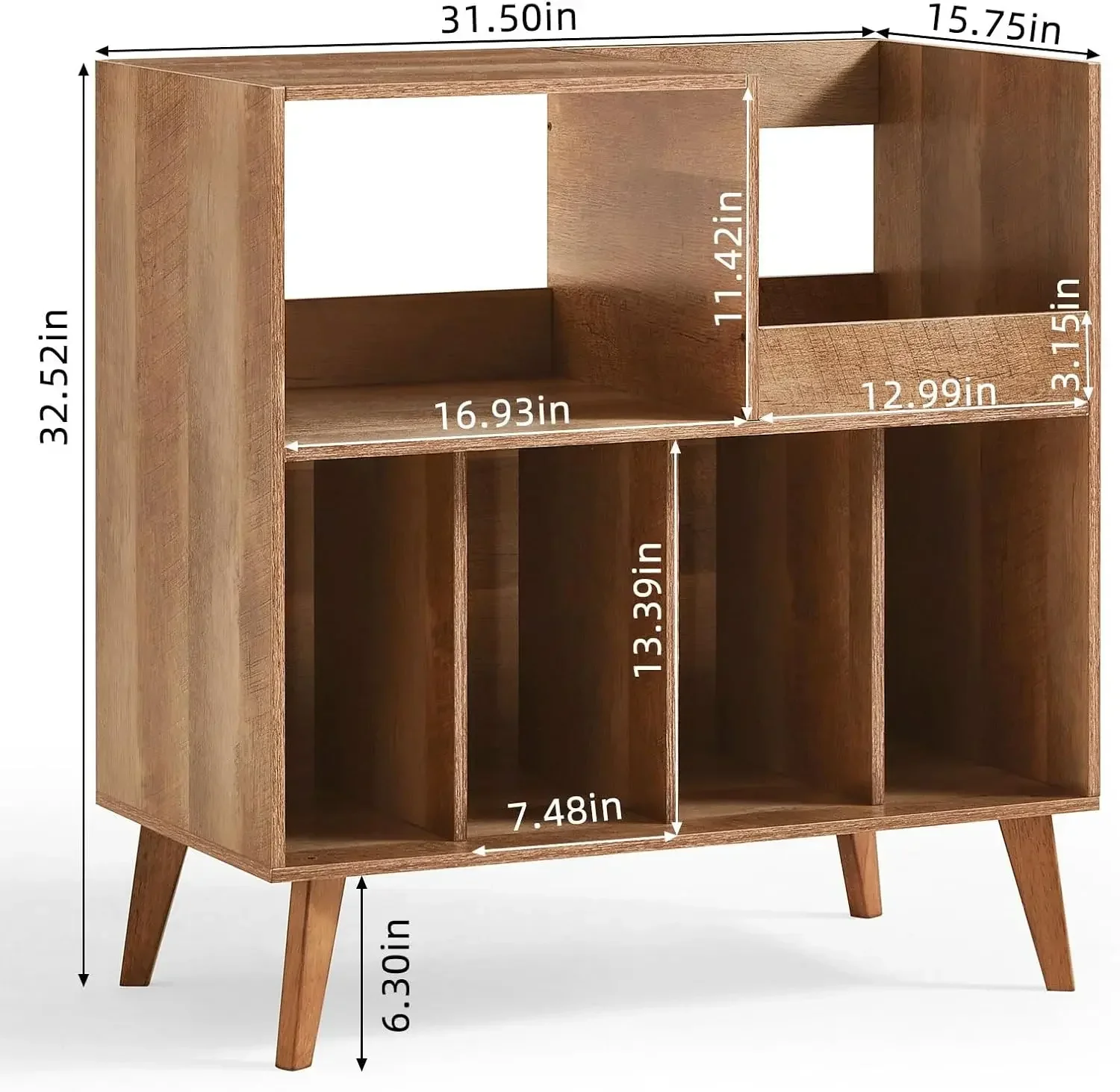 Large Record Player Stand, Turntable Stand with Storage, Vinyl Record Holder with Display Area, Record Player Table Holds Up to