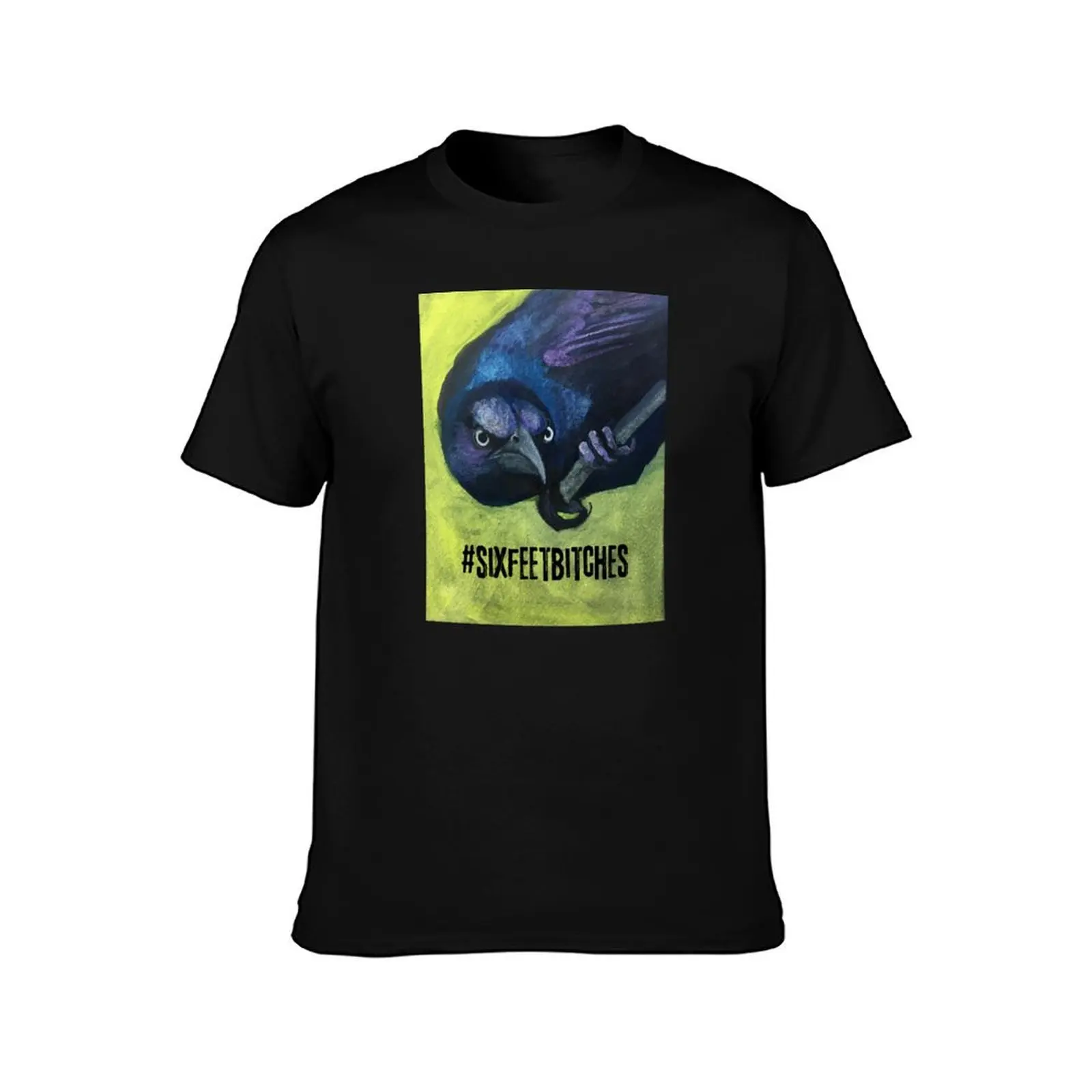 Bird with attitute telling you to back off and keep your distance T-Shirt Basic Casual Wear Short Sleeve Top T-Shirt