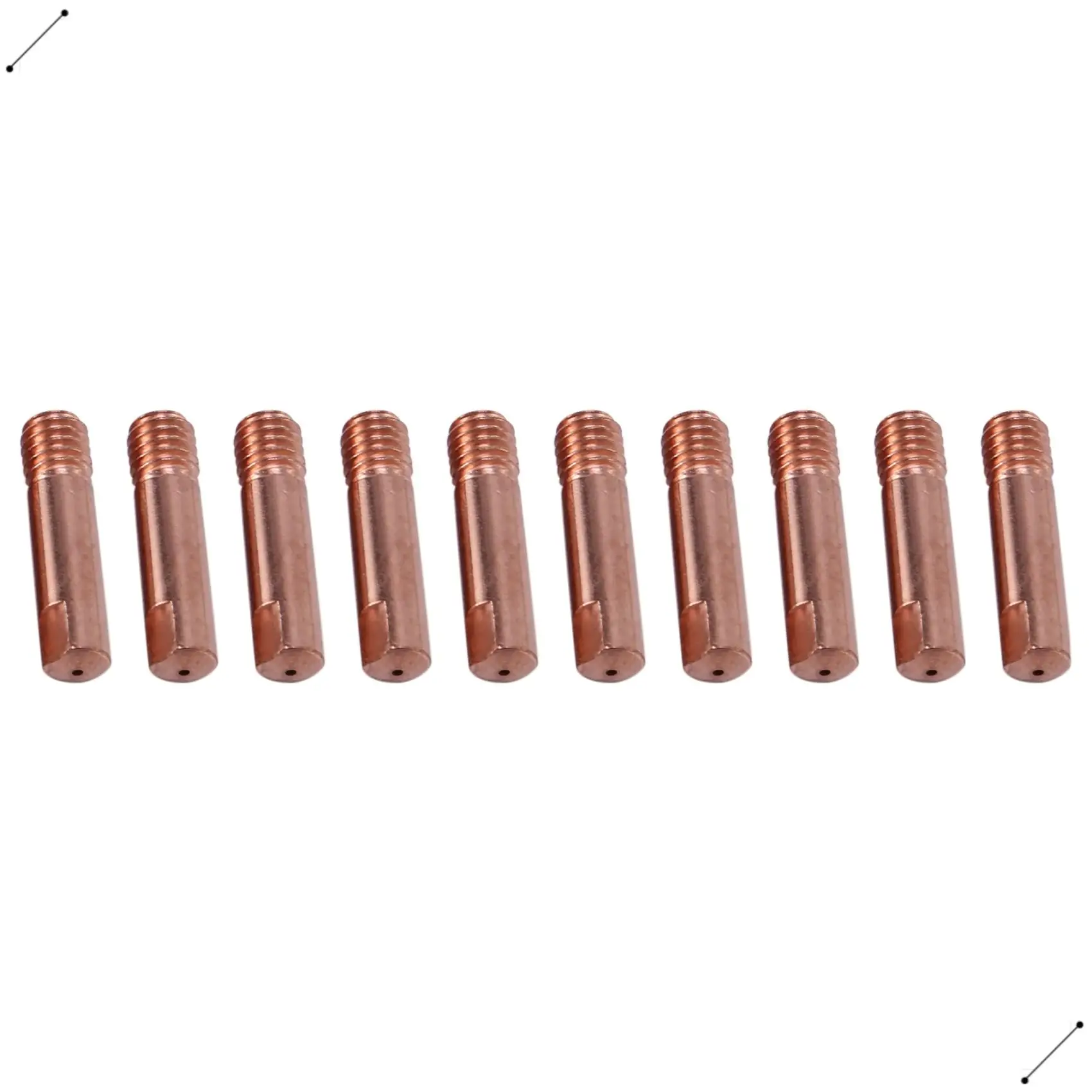 17Pcs/Set 15Ak Mig/ Welding Nozzle Contact Tips 0.8X25mm M6 Gas Connector Holder Set