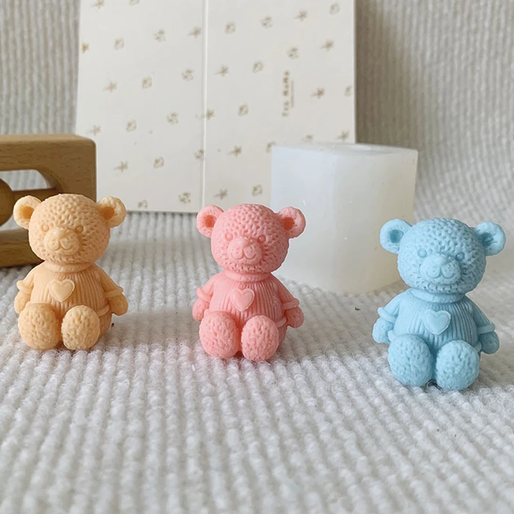 3D Pullover Liebe Bär Kerze Silikon Form DIY Tier Bär Seife Gips Harz Handwerk Zement Form Handgemachte Eiswürfel, Der Werkzeug