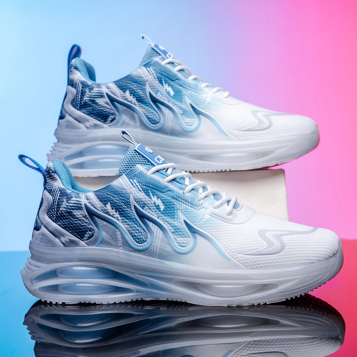 

Men's Breathable Casual Mesh Sneakers Student Sports Shoes Air-cushion Shock-absorbing Running Shoes （Sizes 39-47）