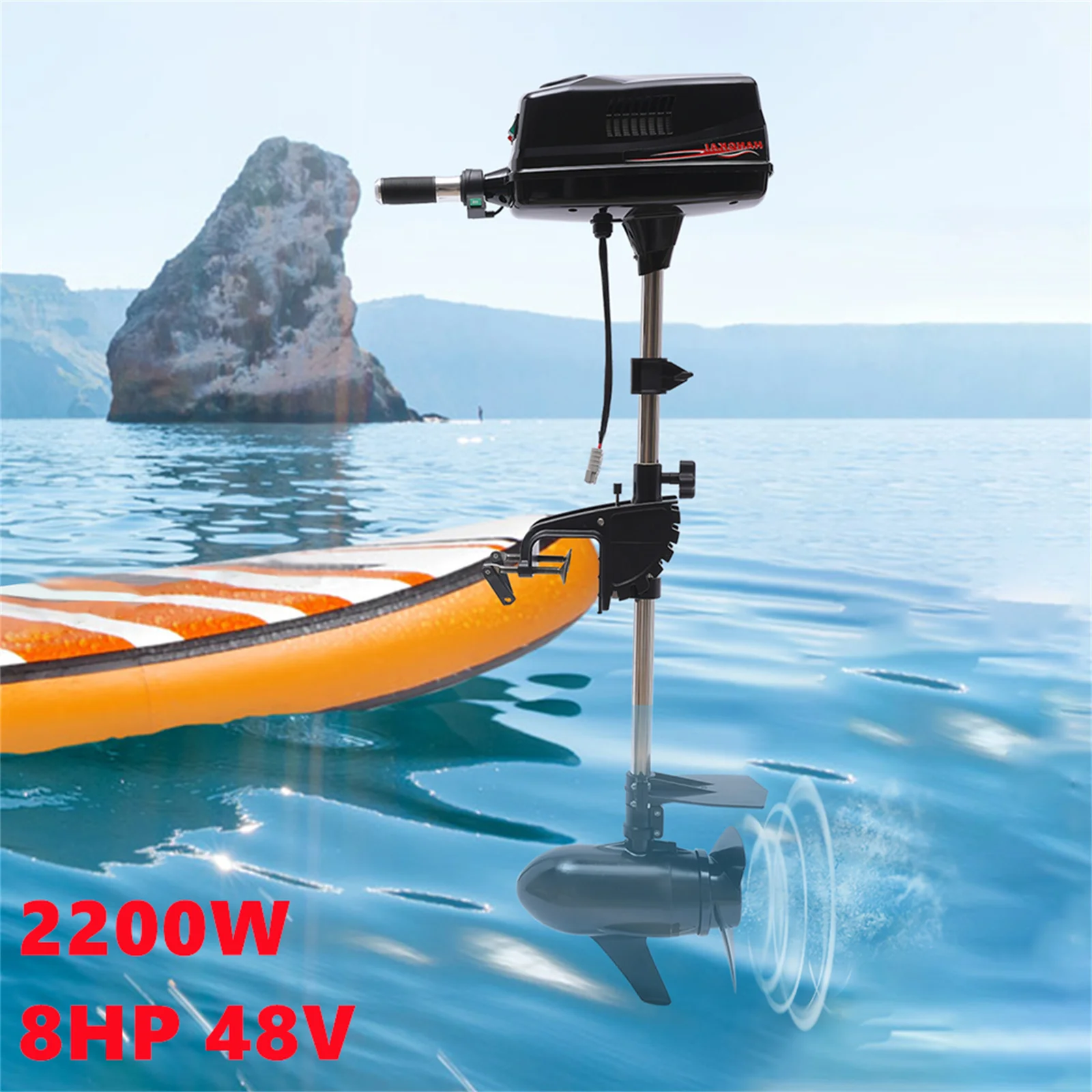 

2200W 8HP 48V Strong Power Electric Outboard Trolling Motor Fishing Boat Engine Brushless Motor Heavy Duty