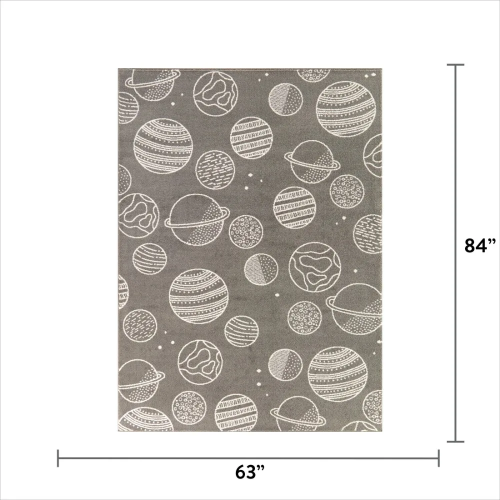Grey Space Indoor Rug, 3'11W x 5'5L