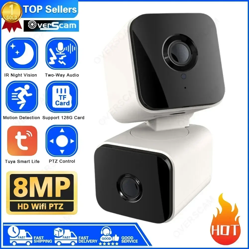 

4K 8MP Dual Lens All-round Monitoring WiFi IR Night Vision Outdoor Waterproof Wireless Ai Human Auto Tracking Security Camera