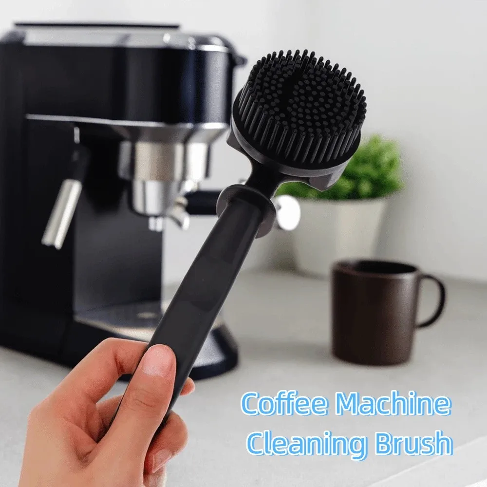 Silicone Coffee Machine Cleaning Brush 51/58 Mm Heat-resistant Espresso Machine Cleaner Removable Head Detachable