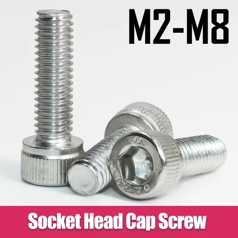 

Hex Socket Cap Head Screw Hexagon Computer Bolt M2 M2.5 M3 M4 M5 M6 304 Stainless Steel Allen Car License Game Furniture Screws