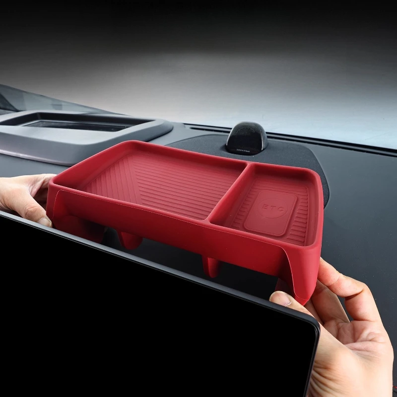 

For ZEEKR 007GT Storage Box After Screen Silicone Material Glue-free Central Control Navigation Screen Etc Storage Box