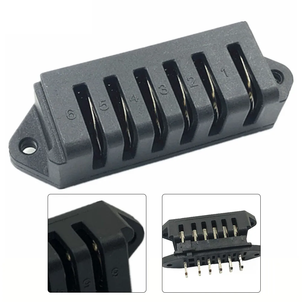 Electric Bike Battery Box Discharge Connector 6 Pin Featuring 15A High Current Female Connector Suitable for 125V Rated Voltage